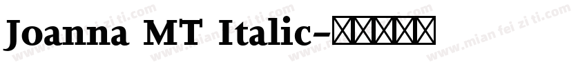 Joanna MT Italic字体转换